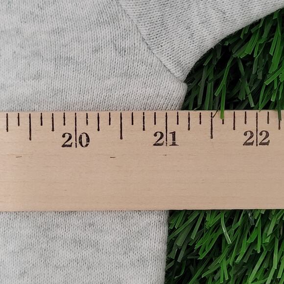 Vintage 90s Steuben Maine Sweatshirt M/L 21x24 Cropped Gray - Picture 5 of 13